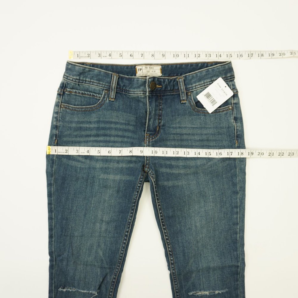 Free People Skinny Ripped Cropped Jeans 28 - Picture 5 of 8